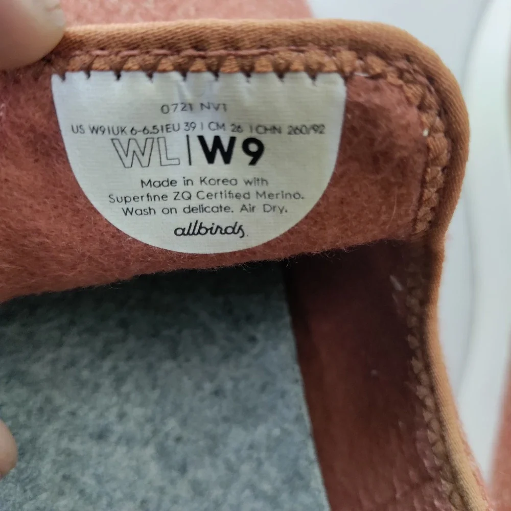 Allbirds Wool Loungers Terracotta Heathered Slip On Sneakers Womens 9